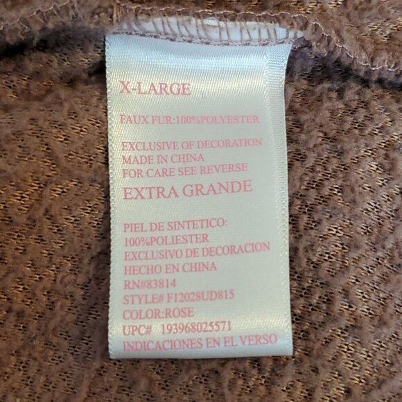 Cozy Sherpa Women's Size XL 1/4 Zip Jacket Maroon Mauve Sherpa Fleece Cozy Warm - Picture 6 of 11